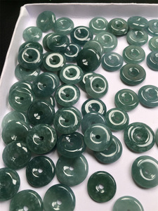 Factory <strong>Wholesale</strong> 13-16mm Water Blue Guatemalan Jadeite <strong>Jade</strong> Donut - Product Image 2