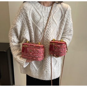 Bolso Bandolera de Lentejuelas de Diseño de Lujo para Mujer, Nuevo Bolso de Hombro Pequeño de Tweed con Cadena, a la Moda - Product Image 6