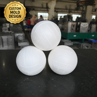 Lot de 3 balles de volley-ball en mousse blanches à motifs, avec coutures en relief, empilables en forme de triangle, pour l'entraînement sportif, moulées par injection, fabrication OEM