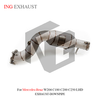 ING Great Fitment échappement pour Mercedes Benz tuyau de descente avec bouclier thermique W204 C180 C200 C250 2.0T accessoires de voiture main gauche