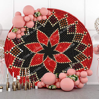 En gros personnalisé traditionnel éthiopien croix Habesha conception fleur fête d'anniversaire décors de fond