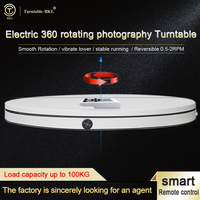 Platine Tournante Électrique BKL 80cm 360 Degrés, Présentoir Rotatif pour Produits, Plateforme de Scan Corporel 3D, Grand Plateau Tournant