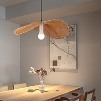 Lámpara Colgante de Ratán Estilo Chino con Altura Ajustable, Luz LED Cálida para Dormitorio, Comedor y Hoteles