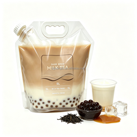 Pochette transparente personnalisée de 5 L avec bec verseur pour boissons, thé, lait – Emballage recyclable