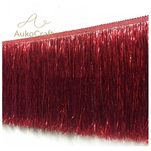 <span class=keywords><strong>Dentelle</strong></span> à franges en filigrane doré coloré de 15 cm, tissu tricoté pour costume de Noël, robe de danse latine, <span class=keywords><strong>dentelle</strong></span> décorative brillante à paillettes - Product Image 3