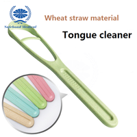 Brosse de nettoyage de revêtement de langue en paille de blé colorée écologique de haute qualité, nettoyeur de langue pour lutter contre la mauvaise haleine, grattoir de langue