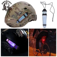 Lampe de signalisation de survie tactique pour casque, clignotante, 8 couleurs, convertible pour équipement extérieur
