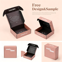 Boîte d'emballage écologique pour les soins de la peau et de beauté avec logo personnalisé Matériaux recyclés Enveloppe en papier ondulé pour la livraison de cadeaux