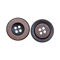 Kancing Baju Jas dari Tulang Sapi Asli Warna Merah-Coklat Vintage Ukuran 20mm dan 25mm Grosir Pabrik