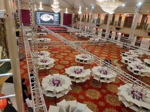 Escalera de Aleación de Aluminio FS, Diseño Modular, Pre-Ensamblada, Hebilla <span class=keywords><strong>Rhea</strong></span>, Instalación Rápida, Soporte de Coro Simple para Conciertos - Product Image 4