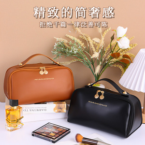 Cosmetic Bag Large Capacity Double Zipper Multi Layer <b>Storage</b> Waterproof Portable <b>Toiletry</b> Bag 23x14x14cm - Product Image 2