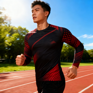 Camisetas Deportivas Transpirables con Logotipo Personalizado para Hombre, Camisetas de Gimnasio para Correr, de Secado Rápido, que Absorben la Humedad, de Manga Larga - Product Image 6