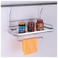 Organisateur de rangement suspendu en fil métallique pour porte d'armoire de cuisine, panier de rangement en métal pour bouteilles d'épices, support pour intérieur d'armoire de garde-manger