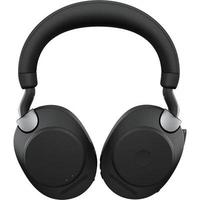 Casque sans fil stéréo circum-auriculaire Evolve2 85 noir certifié MS Teams avec ANC numérique hybride, 10 micros et Busylight pour bureau