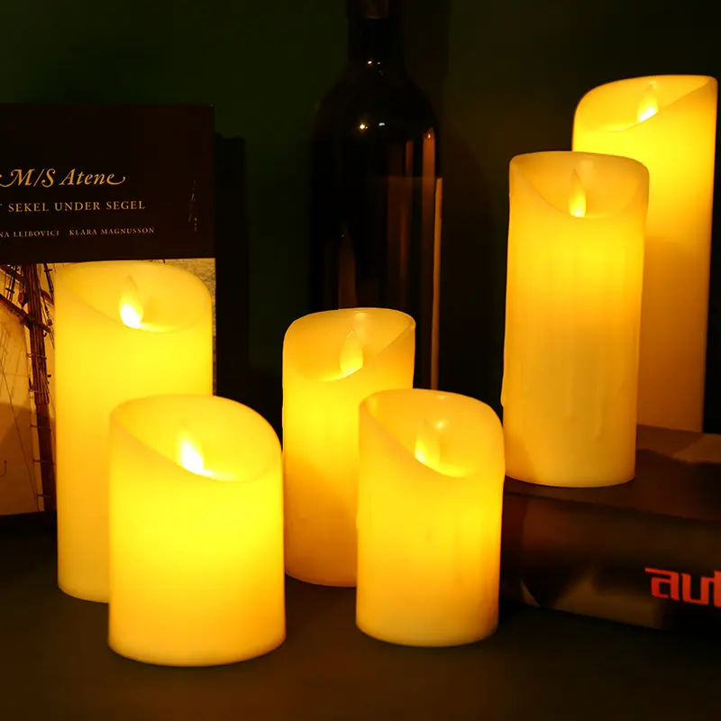 Nicro Lights Candle Flameless Candles Battery Operated Flickering Waterproof Home Decoration Tealight Plastic Led Candle Lights