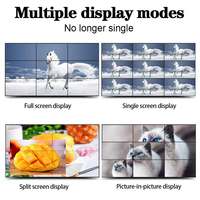 Écran vidéo mural LCD sur mesure de 46 pouces pour intérieur, 3x3, 2x2, 4x4, avec cadre ultra fin, pas de pixel P2.0, format 16:9