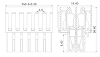 Connecteur de borne à double rangée KF2EDGKE-3.5, connecteur femelle mâle 3,5 mm, prise électrique PCB, câble, borne de connexion