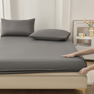Nuovo Arrivo: Coprimaterasso in Cotone Tinta Unita con Angoli Elasticizzati per Letto Singolo - Product Image 3