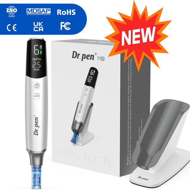 2026 Microneedling Pen Dr.pen M9 Alloy Aluminum Gift Box Skin Care Tools Facial Home Use Beauty Care Permanent Makeup