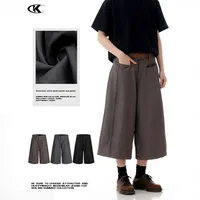 Shorts de costume amples et surdimensionnés 11KN, coupe décontractée, avec poches discrètes, vente en gros directe usine