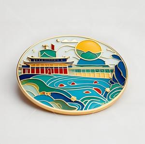 Магнит на холодильник металлический круглый, прямые поставки с завода, с индивидуальным дизайном, сувенир для туристов, культурно-креативный дизайн, тематика Мальта - Product Image 1