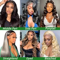 Perruque en cheveux indiens bruts avec dentelle HD, perruque en cheveux humains vierges 100 % sans colle avec cuticules alignées, perruques frontales ondulées pour femmes noires
