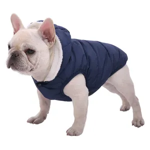 High Quality Dog Fleece Hoodie Waterproof Windproof Warm Dog Jacket Pet Clothes Vest with 3-4 Metal Snaps