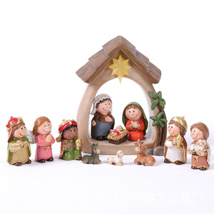 Luci LED Natalizie Ecologiche, Ornamenti in Resina della Natività di Gesù, Nuove Decorazioni e Regali per le Festività - Product Image 5