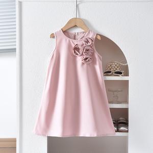 Vestido de Moda con Flores 3D para Niñas, Estilo <span class=keywords><strong>Pasarela</strong></span>, Ropa Infantil de <span class=keywords><strong>Boutique</strong></span> para Niñas - Product Image 1