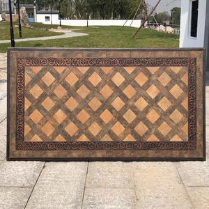 Silla de mesa para exteriores, patio al aire libre, Villa, patio, terraza impermeable, azulejo de cerámica de aluminio fundido, combinación de silla de escritorio larga - Product Image 6