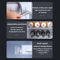 Réfrigérateur Commercial Compact 102L pour la Maison avec Double Portes Congélateur en Haut et Réfrigération en Bas Appareil Électroménager
