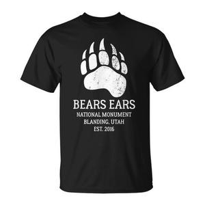 Camiseta del Monumento Nacional Bears Ears, Unisex, Cuello Redondo, Manga Corta, Algodón, para Adultos, Actividades Promocionales - Product Image 1