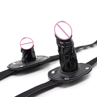 Bouchon de pénis en silicone godes bouche ouverte bâillon avec boucles de verrouillage harnais en cuir Bondage BDSM jouets sexuels pour Couple jeu de sexe pour adultes