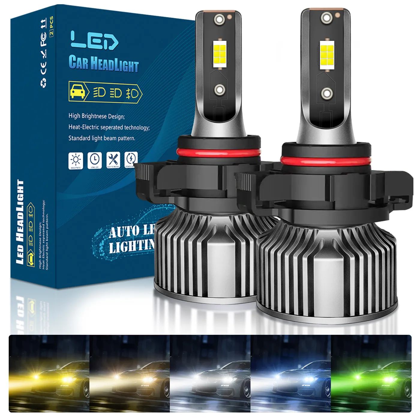 Werks-Direkt verkauf Auto-LED-Scheinwerfer H8 H9 9145 5202 PSX24 H16U 2504 Auto-Nebel-LED-Scheinwerfer lampen