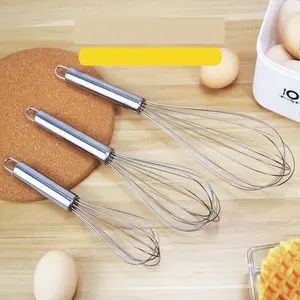 12 inch phụ kiện nhà bếp công cụ nướng eggbeater thép không gỉ xử lý Hướng dẫn sử dụng trứng Beater