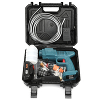 Hidrolavadora Eléctrica Portátil Inalámbrica de 21V de Calidad Superior, Color Azul, para Autos