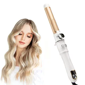 PRITECH Self-Curling Wand Professional Auto Hair Curler Ceramic Automatic Rotating Curling Iron with temp adjustments