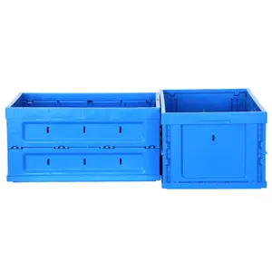 صندوق بلاستيكي AS RS شديد التحمل 600×400×300 مم آمن على الغذاء للفواكه والخضروات قابل للطي صندوق متحرك صندوق تخزين بلاستيكي قابل للتكديس