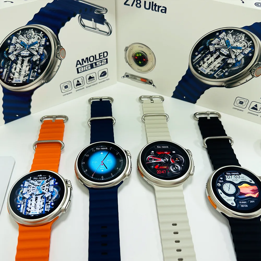 New Design Z78 Ultra Smartwatch HD AMOLED Round 1.52 Fitness Tracker RDFit Series 8 IWO Smart Watch