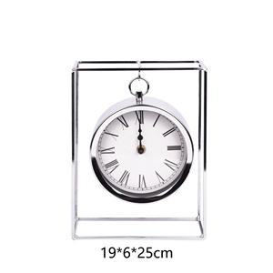 Đồng Hồ Để Bàn Và Bàn Kim Loại Độc Đáo, Đồng Hồ Trang Trí Số La Mã Kèm Khung - Product Image 2