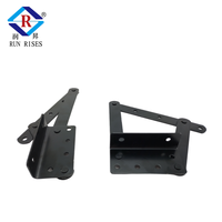Charnière pliante réglable en métal C13 noir thermolaqué pour meubles, chaise, canapé, cuisine, salle de bain, salon