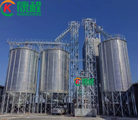 Silos in Acciaio per Stoccaggio di Mais, Grano e Cereali con Macchina Integrata per Pulizia ed Essiccazione