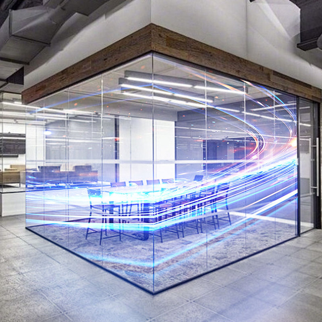 Customizable Ultra Translucent Flexible Transparent LED Display Screen for Storefront Shops and Elevator Advertising