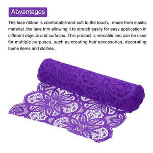 Ren Ribbon 3 yards 7 inch ren hoa TRIM cho nghề Tím - Product Image 5