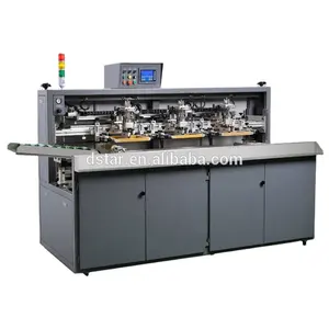 DX-S103 automatic 3 color burgundy bottle hot melt ink screen printing machine