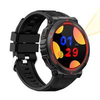 Montre connectée KT75 avec lampe torche, écran 1,53 pouces, santé des femmes, étanche 3ATM, montre connectée robuste pour hommes, lumière puissante, batterie 400 mAh