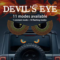 2PCS Feux décoratifs de voiture cool, yeux de démon de Noël, décoration de feux d'angle de voiture, feux auxiliaires supplémentaires, autres accessoires de feux de voiture