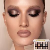 Palette de fards à paupières professionnels 15 couleurs, senteurs nude, longue tenue, multi-glamour, marque privée
