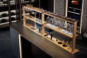 OPPOLIA EAC Meubles de cuisine modernes sans poignées pour projet d'îlot, laque brillante, pour hôtels et appartements, commande en gros, style européen - Product Image 4
