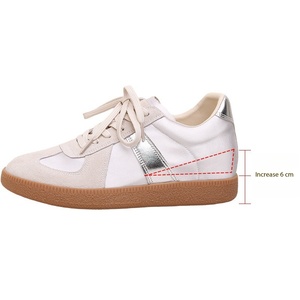 Scarpe Casual da Donna in Vera Pelle con Plateau, Traspiranti e Versatili, <span class=keywords><strong>Sneakers</strong></span> <span class=keywords><strong>Bianche</strong></span> Agon, Nuova Collezione Primavera 2026 - Product Image 3
